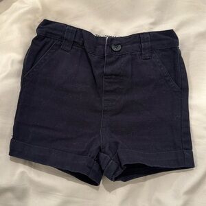 Navy Blue Baby Shorts with Cuffs